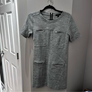 J Crew Gray Short Sleeve Dress with Pockets-2